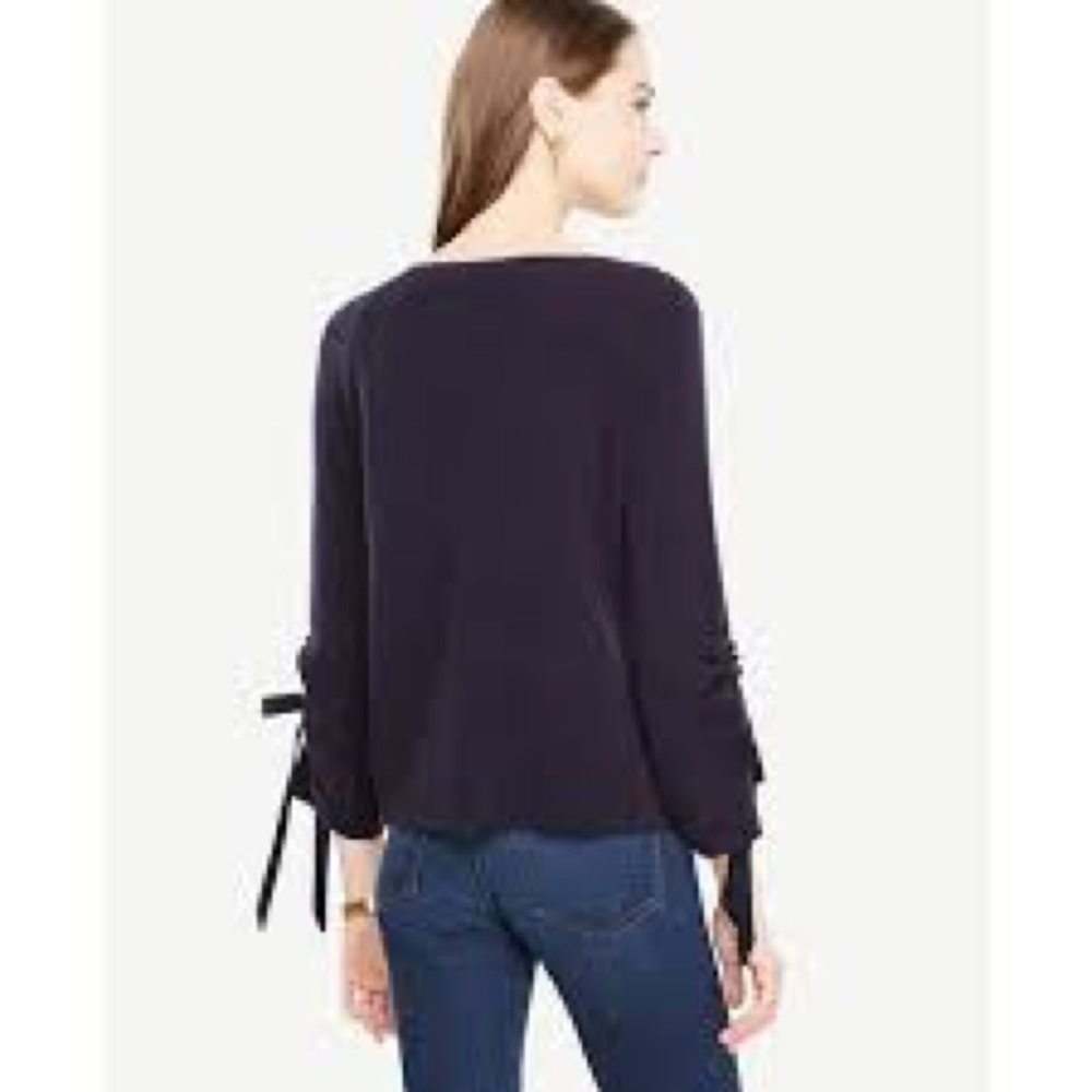 Ann Taylor tie sleeve wool sweater - Picture 2 of 6